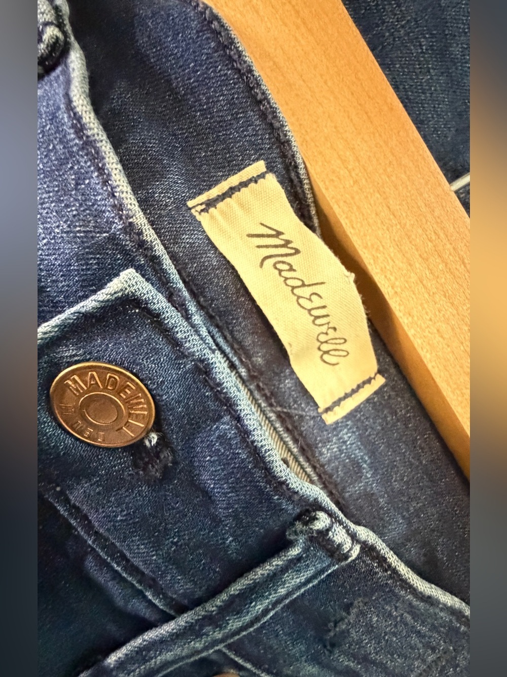 Madewell Mid Rise Stovepipe Jeans Dark Wash Stretch Denim Women’s 28 - Picture 2 of 7